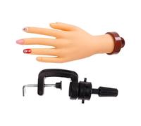 JIEBWCHA Mano Per Pratica Unghie, Manichino Per Manicure Con Supporto Espositivo, Strumento Formazione Realistico Per Principianti Artisti Estetica Salon