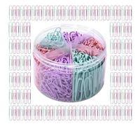 JIEBWCHA Mollette di carta graziose e graziose mollette di carta, 50 mm, mollette di carta colorate | 300 x morsetti decorativi diversi per l'organizzazione di bambini artigianali