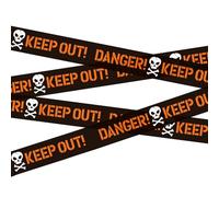 JIEBWCHA Nastro di precauzione di Halloween, nastro di scherzo di Halloween, segnali di sicurezza e precauzione di paura, decorazione per scena del crimine, nastro di barriera, nastro