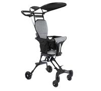 JIEBWCHA Passeggino pieghevole, passeggino con ombrello, passeggino leggero e compatto, pieghevole, sedile girevole a due vie, adatto per viaggi quotidiani all'aperto, 52 x 42 x 90 cm