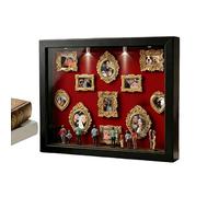 JIEBWCHA Piccola Cornice Silhouette Museo Fai Da Te 22,7*31,4*3,7cm Mini Scatola Fai Da Te Con Sagomas Museale Con 11 Mini Cornice Per Foto, 8 Miniatura, MiniCornice Silhouette Museo Per Vacanza Casa