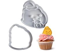 JIEBWCHA Stampino per dolci, stampo da taglio per cuocere a forma di gatto di Halloween, a forma di con stampa per cioccolato, fondente di formaggio e altri dolci