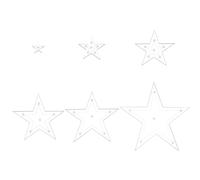 JIEBWCHA Stencil per trapuntatura a stelle, 6 pezzi, righello da cucito, modello di precisione pentagramma, accessorio per maglieria per applicazioni, ritaglio, legatura, tessitura, scrapbook
