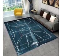 JIEDEDIAM Tappeto con motivo a cartoni animati di basket 3D di grandi dimensioni, adatto per soggiorno, camera da letto, divano, sala giochi, zerbino decorativo, tappetino antiscivolo per bambini.