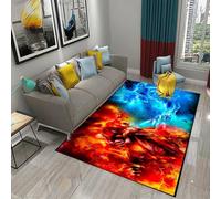 JIEDEDIAM Tappeto con tema ghiaccio e fuoco Yin Yang, adatto per soggiorno, divano, tavolino, camera da letto, comodino, corridoio, studio.