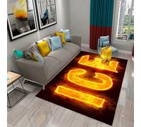 JIEDEDIAM Tappeto con tema ghiaccio e fuoco Yin Yang, adatto per soggiorno, divano, tavolino, camera da letto, comodino, corridoio, studio.