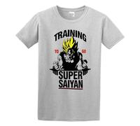 JIEERYIN Black Training To Go Super Saiyan Universal Long Sleeves Short Sleeve Pullover Top Tight T-Shirt Gray S