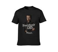JIEERYIN House M.D Everybody Lies T-Shirt Black XL