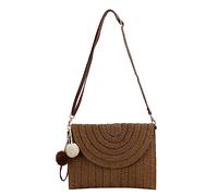 jieGorge Borsa da donna in pelle intrecciata a mano da spiaggia, BW1, Taglia unica