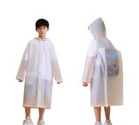 jieGorge Impermeabile con cappuccio per bambini con bottoni Poncho impermeabile impermeabile lunghi cappotti antipioggia per bambini Tuta antipioggia riutilizzabile con copertura zaino Giacca