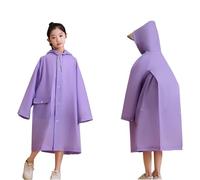jieGorge Impermeabile con cappuccio per bambini con bottoni Poncho impermeabile impermeabile lunghi cappotti antipioggia per bambini Tuta antipioggia riutilizzabile con copertura zaino Giacca