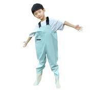 jieGorge Tuta per bambini con pettorina da pioggia, pantaloni da pioggia per bambini, tuta da gioco d'acqua con tracolla regolabile, vestiti con tasca, per ragazzi e ragazze per catturare pesci