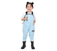 jieGorge Tuta per bambini con pettorina da pioggia, pantaloni da pioggia per bambini, tuta da gioco d'acqua con tracolla regolabile, vestiti con tasca, per ragazzi e ragazze per catturare pesci