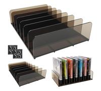 Jiehaojia Supporto per Organizer 2 Pezzi porta CD/DVD Tavolo in PS 17x12.5x4cm Supporti per CD Grigio Traslucido Supporto Robusto Adatto per Riporre Scatole di Film in Cassetta