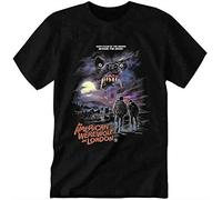 JIEKXAONF an American Werewolf in London Men's Casual Short Sleeve t Shirt Black