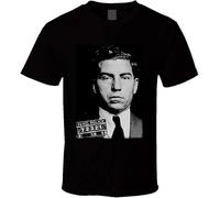 JIEKXAONF Lucky Luciano Mafia T Shirt Black Men's