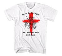 JIEKXAONF St Georges Day T-Shirt Proud To Be English Celebration Men Women Kids Flag L260