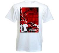 JIEKXAONF v6 Michael Douglas T-Shirt Movie Poster White