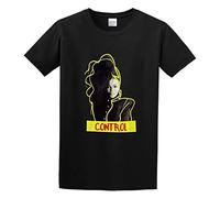 JIELIFENG Control Janet Jackson 90S R&B World Tour Rhythm Nation Escapade T-Shirt Black L