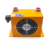 Jieotwice AH0607T-CA Radiatore Dell'olio Raffreddato ad Aria Radiatore Dell'aria Idraulico Ventola del Radiatore Dell'olio Idraulico in Alluminio con Alette a Piastra Serie AH 40L/MIN G3/4(DC 12V)