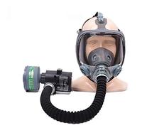 Jieotwice Soffiatore Elettrico Ricaricabile, Maschera Respiratoria a Pieno Facciale, Maschera Antigas, Maschera Antiappannamento Hd, Sistema Respiratorio Protettivo (Pacchetto 2)