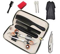 JIESENYU High-end Professionale Parrucchiere 10 Pollici Forbici Parrucchiere Barbiere Strumento Salone 440C Acciaio Parrucchiere Argento 10pcs Set (Set-2)