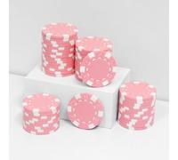 JIESITE Fiches da poker Monte Carlo in ABS da 11,5 grammi, chip da poker per Texas Hold'em, blackjack, giochi di poker notturni, confezione da 50 (rosa)