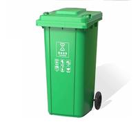 JIESOO Bidoni Spazzatura Esterno 30L/50L/80L/100L/120L/240L con Coperchi E Ruote,for Ristoranti/ospedali/uffici/magazzini/casa(Green,100L)