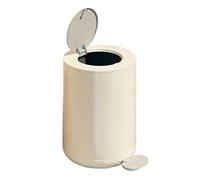 JIESOO Cestino con scalino con chiusura morbida con contenitore interno estraibile, barattolo di spazzatura moderno 12/15 litri con coperchio (Cream White,12 L)