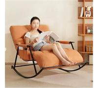 JIESOO Poltrona Dondolo Doppia Soggiorno con Cuscino Morbido,Comoda for Camera Letto Tasche Laterali Moderna Chaise Longue Giardino Con Braccioli,Angolazione Regolabile