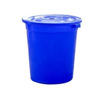 JIESOO Secchi Plastica Ispessiti, Secchi Conservazione dell'Acqua Domestica 30L/40L/55L/65L/80L/120L, Resistenti, Secchio Fermentazione con Coperchio(Blue,80L)