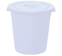 JIESOO Secchi Plastica Ispessiti, Secchi Conservazione dell'Acqua Domestica 30L/40L/55L/65L/80L/120L, Resistenti, Secchio Fermentazione con Coperchio(White,40L)