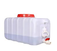 JIESOO Secchio Acqua Domestico con Coperchio Serbatoio Rettangolare Plastica Bianca Uso Alimentare Design Maniglia Facile da Usare(100L(71x34x34cm))