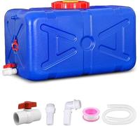JIESOO Serbatoio d'Acqua Rettangolare Plastica 110L/160L/200L/310L Contenitore Acqua Pura Esterno HDPE Ispessito(Blue,310L)