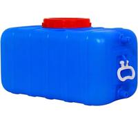 JIESOO Serbatoio dell'Acqua Quadrato Orizzontale Blu Secchio L'acqua Portatile, Contenitore Plastica, Multifunzionale Viaggio Attrezzature Esterno