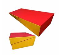 JIESOO Tappetino Pieghevole Cuneo Inclinato for Ginnastica Triangolare for Allenamenti Base, Yoga Stretching, Pilates, Rampa Fitness Portatile, For Palestra Casa(150x75x38cm)