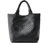 Jieunxx Borsa a mano da donna, borsa a tracolla, grande, nera