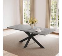 jiexi Tavoli da cucina e sala da pranzo per 6-8 persone, salvaspazio, espandibile, struttura in metallo, rettangolare, tavolo da pranzo per casa e ufficio