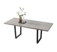 jiexi Tavolo da pranzo allungabile in MDF, 4-6 Persone da Cucina in Legno con Struttura in Metallo per Sala da Pranzo Cucina (130-170 Tavolo)