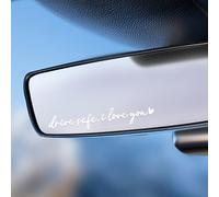 JIEYAO 4 adesivi a specchio I Love You Drive Safe per specchietto retrovisore e finestra con cuore in vinile, autoadesivi, graziosi adesivi per auto, regalo per guidatori, donne e uomini