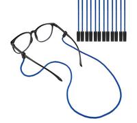 JIEYAO 6 cinghie per occhiali da vista per sport, supporti per occhiali intorno al collo, senza coda per occhiali da sole, antiscivolo, Blu, taglia unica