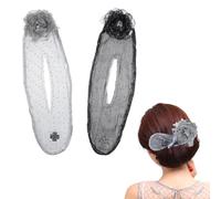 JIEYAO Flower Hair Bun Roller, 2 pezzi Twist Hairstyle Dutt Accessori per capelli a mano Embroidered Bun Hair Clip Deft Bun Maker Fast and Easy Lazy Hair Curler Elegante Bigodino per capelli per donne