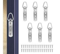 JIEYAO Ganci Per Quadri Per Quadri Pesanti Ganci Per Quadri Con Anello A D, Confezione Da 6 Ganci Per Specchi Super Pesanti Con 24 Viti Robusti Ganci Per Quadri A 4 Fori Cornici Di Opere D'arte