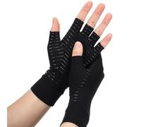 JIEYAO Guanti da artrite in rame, guanti per artrosi con reumatismi, guanti a compressione da uomo e da donna, guanti senza dita, guanti da gioco per reumatoidi e osteoartrite, ◦, L