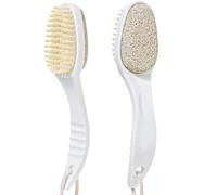 JIEYAO Spazzola per piedi 2 in 1 con pietra pomice e strumenti esfolianti per pedicure, spazzola esfoliante per piedi da doccia, lima per piedi pomice su entrambi i lati, per rimuovere calli e pelle