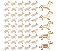 JIEYUCHU 50 Pezzi Graffette, Graffetta per Ufficio, Graffette a Forma di Animale, Graffetta per Marcatura Creativa per Documenti, Fogli, Scuola, Forniture, Arancione