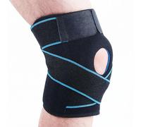 JIEYUCHU Tutore Ginocchio, Tutore Ginocchio con Stabilizzatori Laterali, Sport Ginocchiera Rotulea Regolabile, per Corsa, Lesioni al Menisco, Artrite, Infortunio Sportivo (Blu)