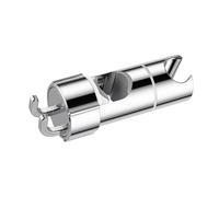 JIEYUCHU Universale Supporto Soffione Doccia, ABS Staffa Supporto Ddoccia con 2 Ganci, Cromato Staffa per Soffione Doccia, per Saliscendi da Diametro 16-27mm, Facile da Installare