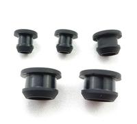 JIEYUZYUO Cappucci Terminali in Silicda 5-30Mm, Guarniziin Gomma Rotonda, Tappo, 10 Pezzi/Black/a 2.5Mm (10Pcs)
