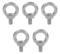 JIEYUZYUO Golfetto Di Sollevamento, 5 Pezzi,Fare Di Sollevamento in Acciaio Inossidabile M6X90 Mm-M6X200 Mm,Fare ad Anello con Filettatura Maschio/Color/M6*150Mm